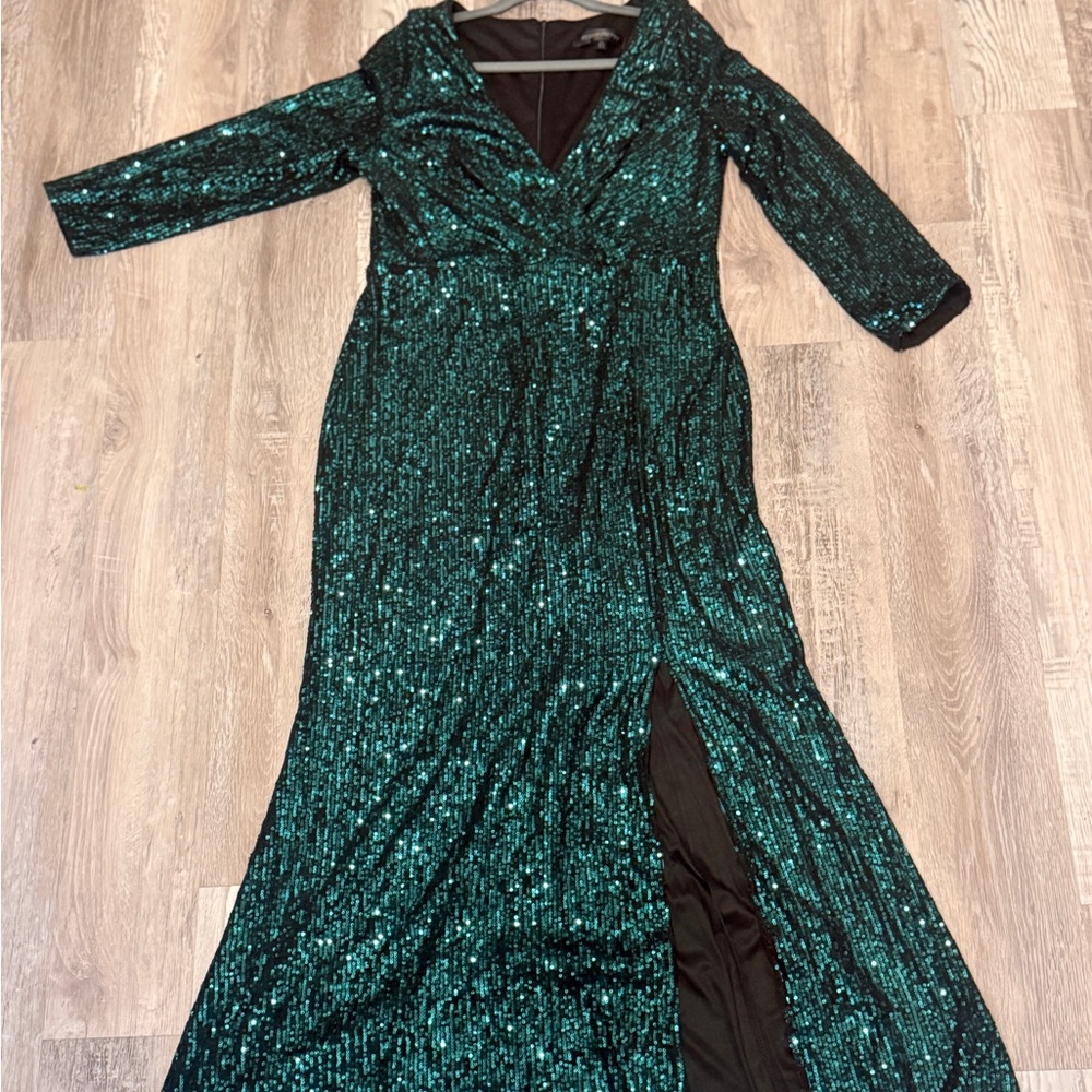 Ever Pretty Green Sequin Gown 4XL Formal Evening Dress Wedding Prom Party